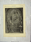 Original Old Antique Print Architecture 1882 St. John'S Church Dresden Mockel