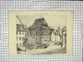 Original Old Antique Print Architecture 1875 Albert House Nuremberg Germany