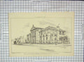 Old Antique Print Architecture 1882 Library Museum Melbourne Smith Doyle 19th