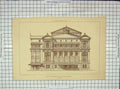 Original Old Antique Print Architecture 1884 New Theatre Nice France Aune 19th