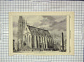 Original Old Antique Print Architecture 1881 St. Mary'S Chapel Wurzburg Brewer