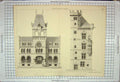 Original Old Antique Print Architecture 1874 Hotel De Ville Saone Allemaone