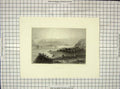 Original Old Antique Print Engraving View Beaumaris Mountains Armytage Bartlett