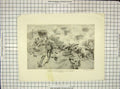 Original Old Antique Print Scene Guns Action During Gass Attack War Siers