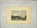 Original Old Antique Print Walker Engraving View Totness Church River Boats