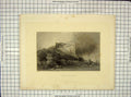 Original Old Antique Print View Breston Castle Cows Engraving Brandard Warren
