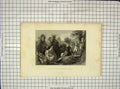 Old Antique Print Burgoyne Addressing Indians Warren Armytage Engraving