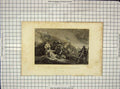 Original Old Antique Print Battle Bunkers Boston Siers Armytage Trumbull