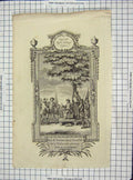 Original Old Antique Print View Ket Tanner Regal Authority Engraving Russell