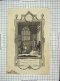 Original Old Antique Print Engraving King Charles I House Commons