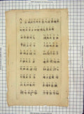 Original Old Antique Print Chinese Letter Writing Symbols 18th Century