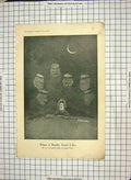 Original Old Antique Print War Patrol Sier Moon Rifle Trench Weapons