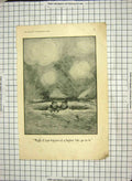 Original Old Antique Print War France Siers Trench Flanders Romance