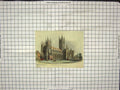 Original Old Antique Print 1840 Canterbury Cathedral Architecture Colour 19th