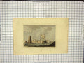Original Old Antique Print 1784 Hooper Godfrey Church Dover Castle Kent 18th