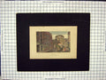 Original Old Antique Print 1813 View Temple Bar Street Scene Colour Busby 19th