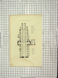 Old Antique Print C1880 Plan Exeter Cathedral Engraving Winkles Garland 19th