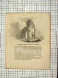 Old Antique Print C1880 St. Margarets Church Cliffe Dover Cooke Engraving 19th