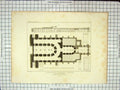 Original Old Antique Print 1817 Plan Winchester Cathedral Church Crypts Roffe