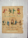 Old Antique Print C1880 Propagation Lie Men Story Overton Church Graves 19th