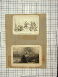Old Antique Print C1880 Village Minstrels Lisbon Almeida Plutarch Corfu 19th