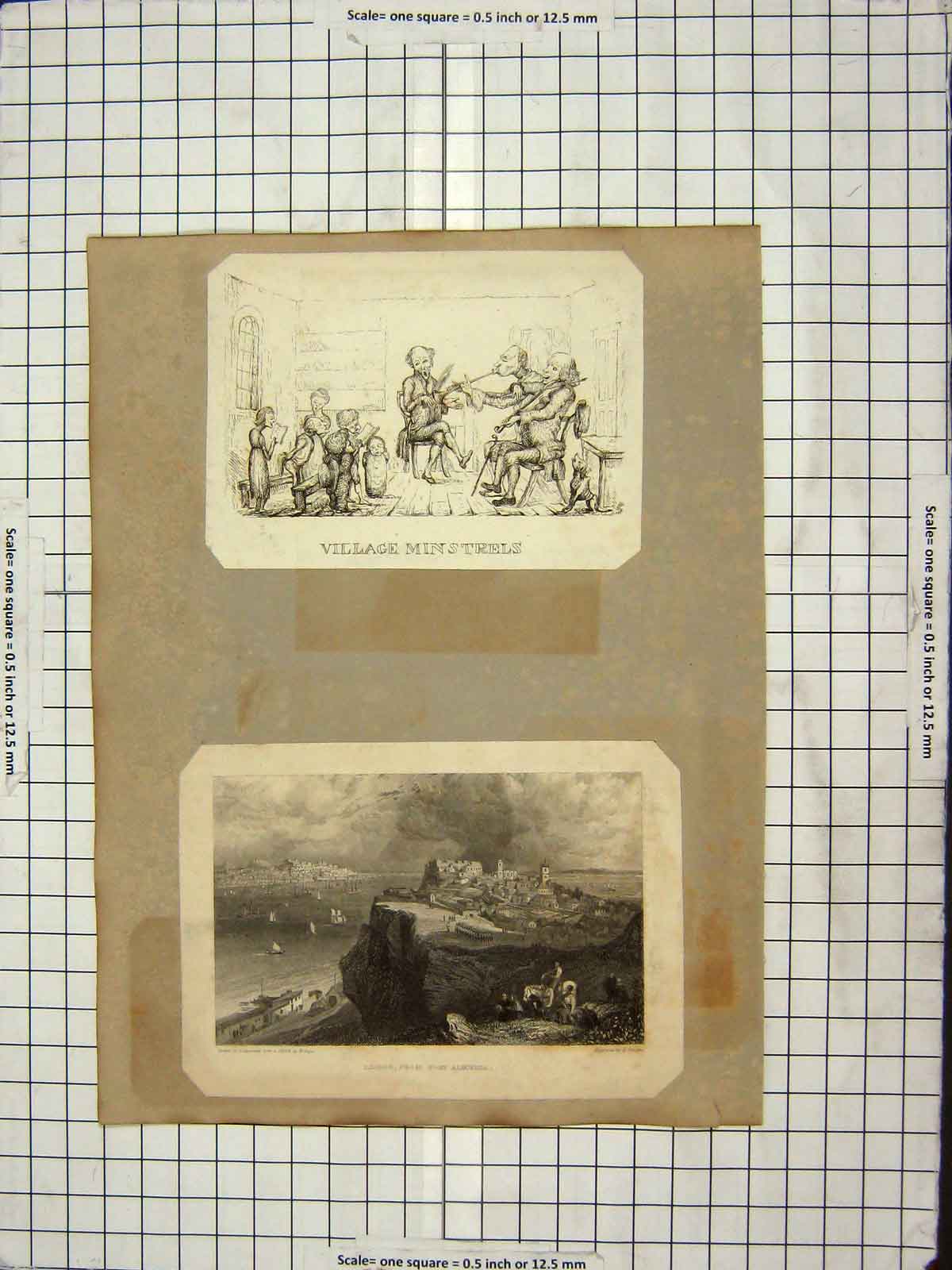 Old Antique Print C1880 Village Minstrels Lisbon Almeida Plutarch Corfu 19th