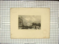 Original Old Antique Print 1845 East Front Eaton Hall Cheshire Havell Engraving