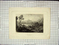 Original Old Antique Print C1880 Loch Vennachoir Perthshire Mountains Engraving