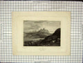 Original Old Antique Print C1880 Loch Camel Sutherlandshire Scotland Mountains