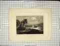 Original Old Antique Print C1880 Loch Monteath Perthshire Scotland Engraving
