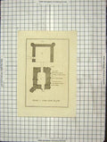 Original Old Antique Print C1880 Plan Caster Castle Norfolk England Victorian