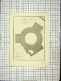 Original Old Antique Print C1880 Plan Orford Castle Suffolk England Victorian