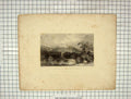 Old Antique Print 1844 Belvoir Castle Leicestershire River Bridge Sands 19th