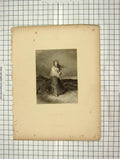 Original Old Antique Print C1880 Portrait Beautiful Girl Kate Jenkins Thomson