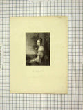 Original Old Antique Print C1880 Portrait Beautiful Lady Woman Barclay Brett
