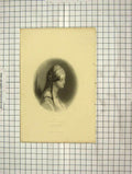 Original Old Antique Print C1880 Portrait Maid Athens Theresa Finden Stone 19th