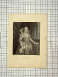 Original Old Antique Print C1880 Portrait Marie Medicis French Engraving 19th