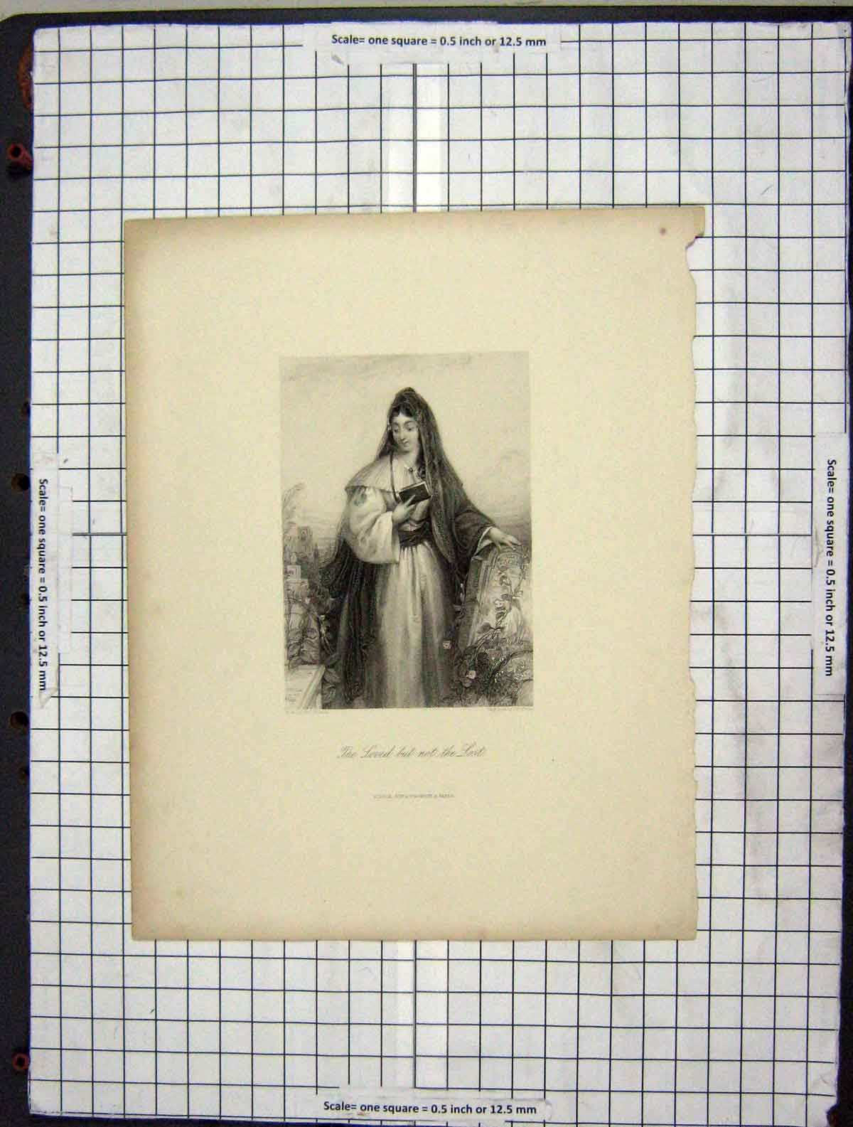 Old Antique Print C1880 Portrait Woman Loved But Not Lost Cochran Jenkins 19th