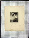 Original Old Antique Print 1840 Portrait Georgiana Dowager Lady Dover Robinson