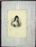 Original Old Antique Print C1880 Portrait Euphemia Murray Flower Strathmore