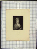 Original Old Antique Print 1844 Portrait Mrs Fry Engraving Cochran Victorian