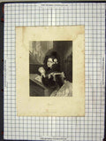 Original Old Antique Print C1880 Portrait Rosina Lady Payne Engraving Victorian