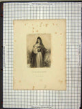 Old Antique Print C1880 Portrait Loved But Not Lost Lady Cochran Jenkins 19th