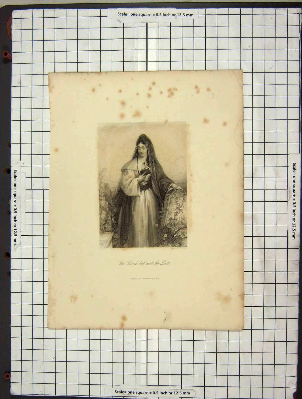 Old Antique Print C1880 Portrait Loved But Not Lost Lady Cochran Jenkins 19th