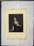 Original Old Antique Print C1880 Portrait Rembrandt Daughter Pound Engraving
