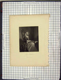 Original Old Antique Print C1880 Portrait Agnes Beaufort Engraving Robinson