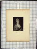 Original Old Antique Print 1844 Portrait Mrs Fry Engraving Cochran Leslie 19th