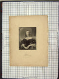 Original Old Antique Print C1880 Portrait Beautiful Woman Thomson Room 19th