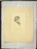 Original Old Antique Print 1851 Portrait Man Roma Brown Phillips 19th
