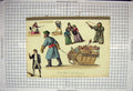 Old Antique Print Pasowda Khoroche 1809 Good Turnery Wares People Colour 19th